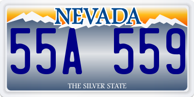 NV license plate 55A559