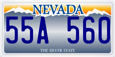 NV license plate 55A560