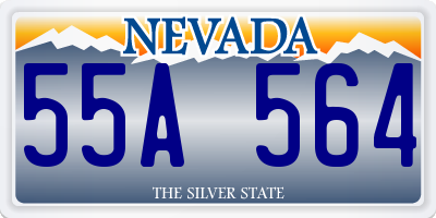 NV license plate 55A564