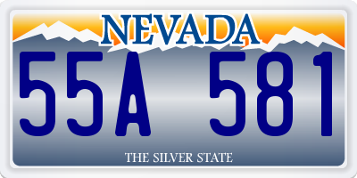 NV license plate 55A581