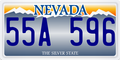 NV license plate 55A596