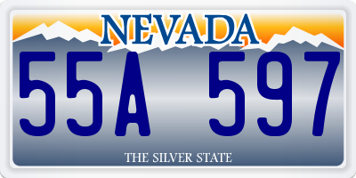 NV license plate 55A597
