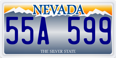 NV license plate 55A599
