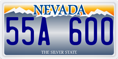 NV license plate 55A600