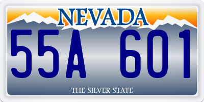 NV license plate 55A601