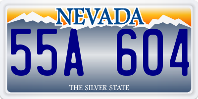 NV license plate 55A604