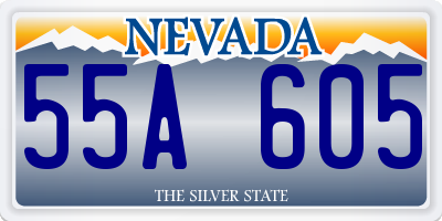 NV license plate 55A605