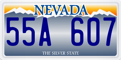 NV license plate 55A607