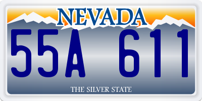 NV license plate 55A611