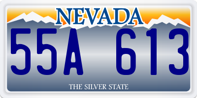 NV license plate 55A613