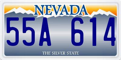 NV license plate 55A614