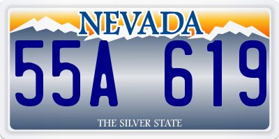 NV license plate 55A619