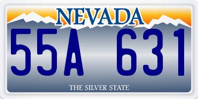NV license plate 55A631