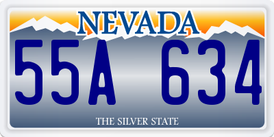 NV license plate 55A634