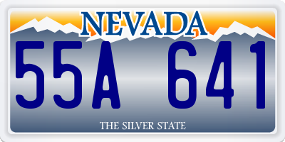 NV license plate 55A641