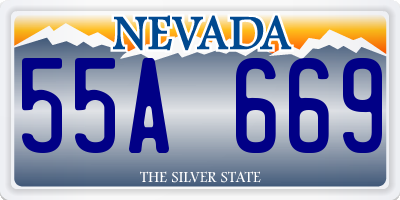 NV license plate 55A669