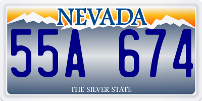 NV license plate 55A674