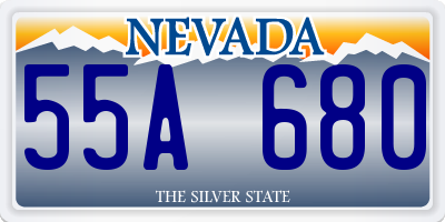 NV license plate 55A680