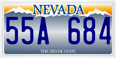 NV license plate 55A684