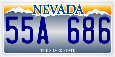 NV license plate 55A686
