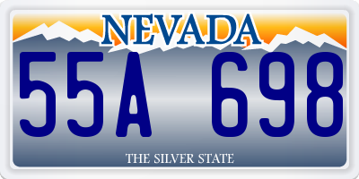 NV license plate 55A698