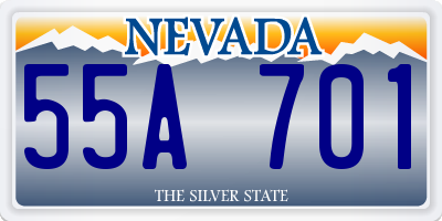 NV license plate 55A701