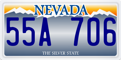 NV license plate 55A706