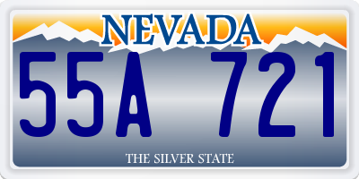 NV license plate 55A721