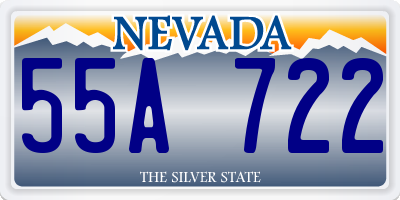NV license plate 55A722