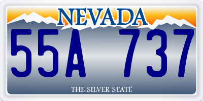 NV license plate 55A737