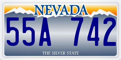 NV license plate 55A742