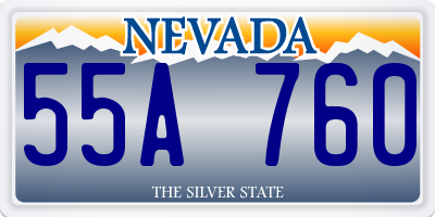 NV license plate 55A760