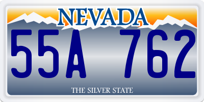 NV license plate 55A762