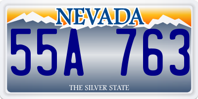 NV license plate 55A763