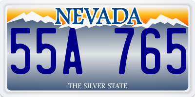 NV license plate 55A765