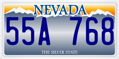 NV license plate 55A768