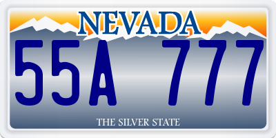 NV license plate 55A777
