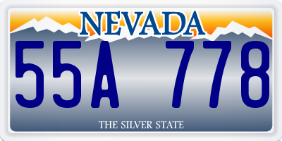 NV license plate 55A778