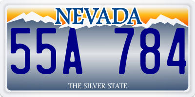 NV license plate 55A784