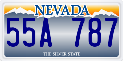 NV license plate 55A787