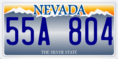 NV license plate 55A804