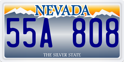 NV license plate 55A808