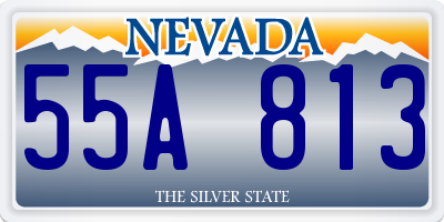 NV license plate 55A813