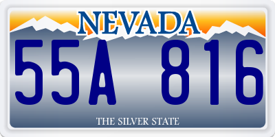 NV license plate 55A816