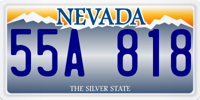 NV license plate 55A818