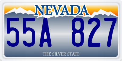 NV license plate 55A827