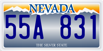 NV license plate 55A831