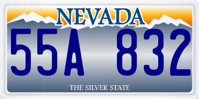 NV license plate 55A832
