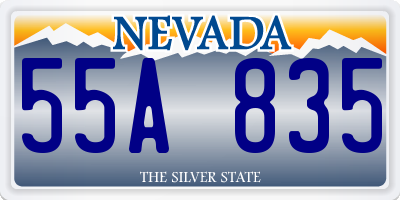 NV license plate 55A835
