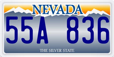 NV license plate 55A836